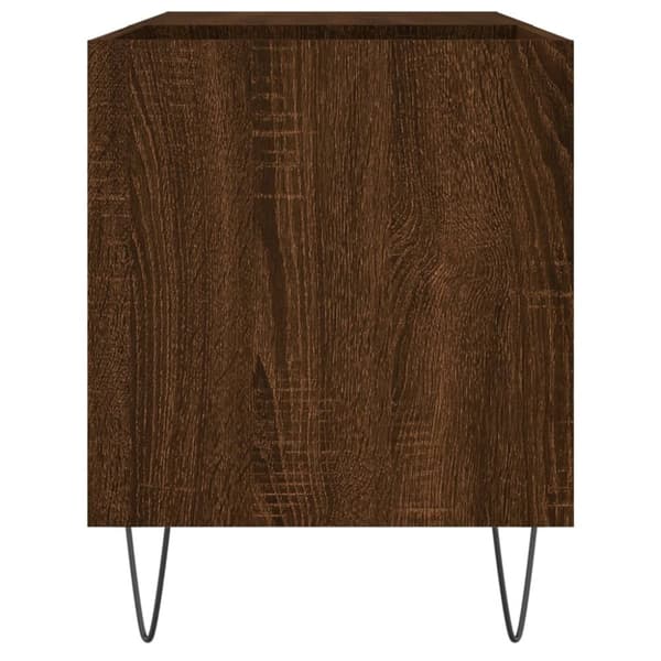 vinylskab 85x38x48 cm konstrueret træ brun egetræsfarve