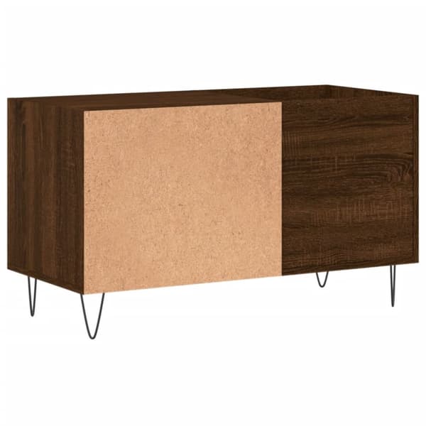 vinylskab 85x38x48 cm konstrueret træ brun egetræsfarve