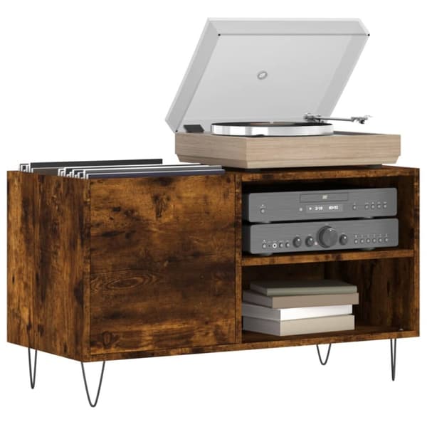 vinylskab 85x38x48 cm konstrueret træ røget sonoma-eg