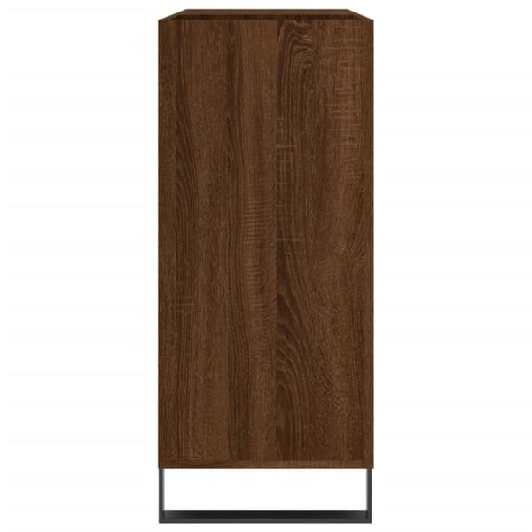 vinylskab 84,5x38x89 cm konstrueret træ brun egetræsfarve