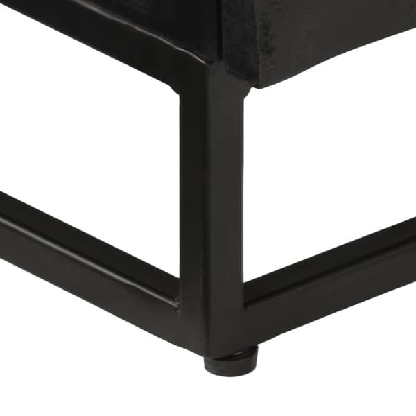 tv-bord 110x30x40 cm massivt mangotræ og jern sort