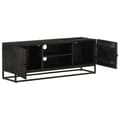 Miniatyrbillede 2 af 9: tv-bord 110x30x40 cm massivt mangotræ og jern sort