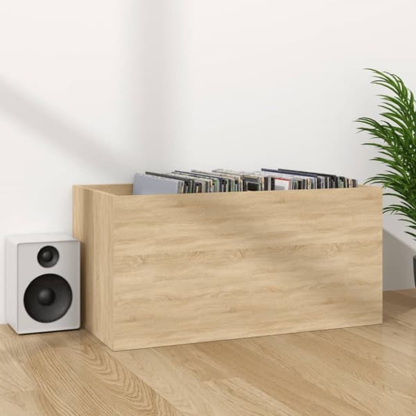 vidaXL Vinylhylla sonoma-ek 71x34x36 cm konstruerat trä -  Medieförvaring