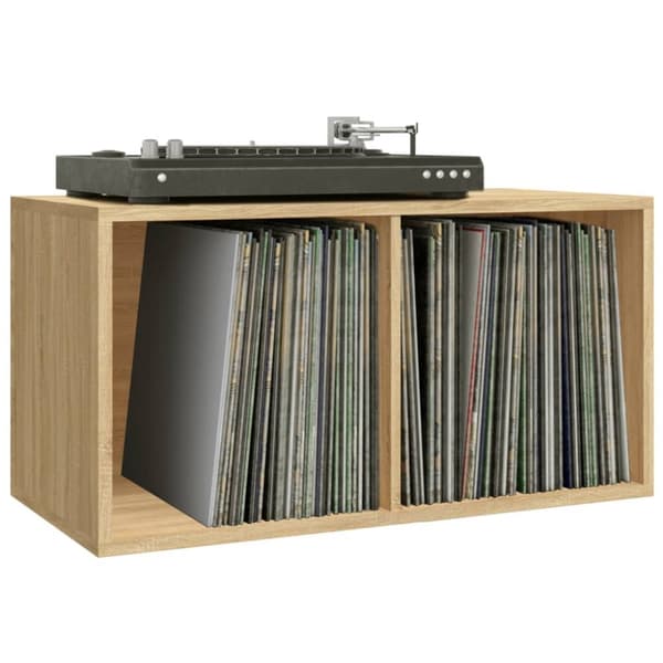 vidaXL Vinylhylla sonoma-ek 71x34x36 cm konstruerat trä -  Medieförvaring
