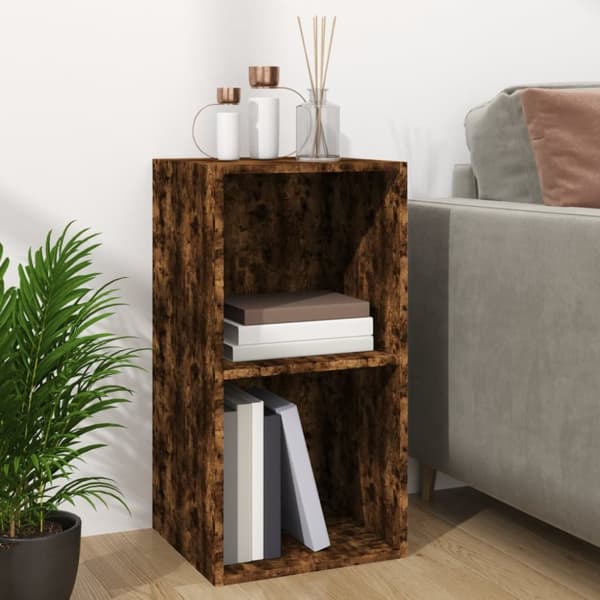 vidaXL Vinylhylla rökfärgad ek 71x34x36 cm konstruerat trä - Medieförvaring