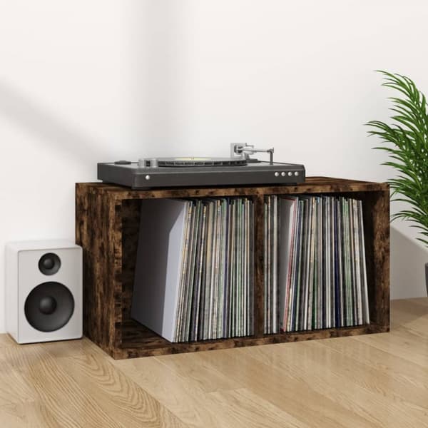 vidaXL Vinylhylla rökfärgad ek 71x34x36 cm konstruerat trä -  Medieförvaring