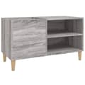 Pikkukuva 3 / 9: vidaXL LP-levyjen säilytyskaappi harmaa Sonoma 84,5x38x48 cm puu -  Medialaitekaapit & -telineet