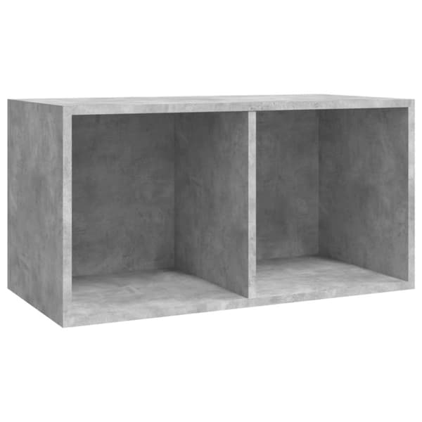 vidaXL Vinyylilevyjen säilytyslaatikko harmaa 71x34x36 cm tekninen puu - Medialaitekaapit & -telineet