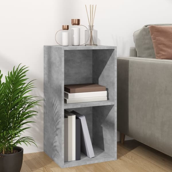 vidaXL Vinyylilevyjen säilytyslaatikko harmaa 71x34x36 cm tekninen puu - Medialaitekaapit & -telineet