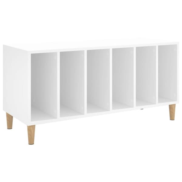 vidaXL vinylskab 100x38x48 cm konstrueret træ hvid - Medieopbevaring