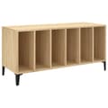 Pikkukuva 3 / 9: vidaXL LP-levyjen säilytyskaappi Sonoma-tammi 100x38x48 cm puu -  Medialaitekaapit & -telineet