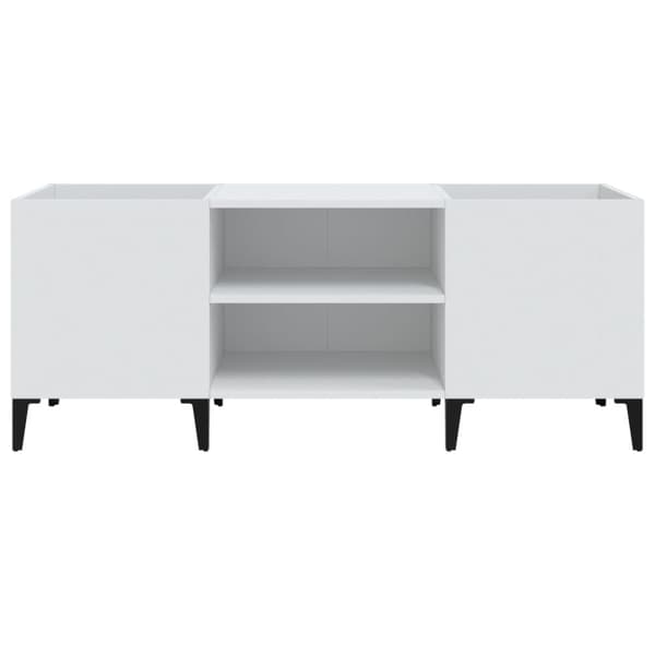 vidaXL vinylskab 121x38x48 cm konstrueret træ hvid -  Medieopbevaring