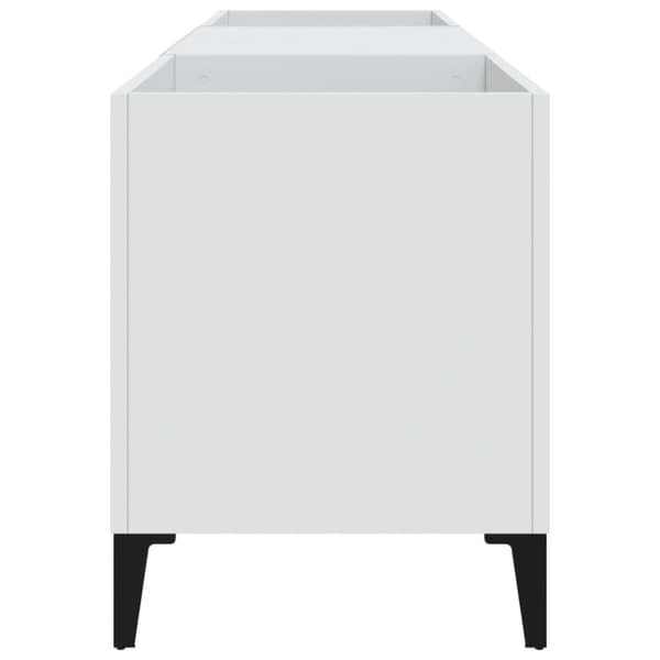 vidaXL vinylskab 121x38x48 cm konstrueret træ hvid -  Medieopbevaring