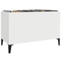Miniatyrbillede 5 af 9: vidaXL vinylskab 74,5x38x48 cm konstrueret træ hvid -  Medieopbevaring
