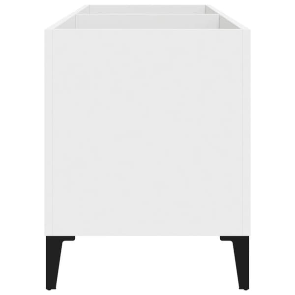 vidaXL vinylskab 74,5x38x48 cm konstrueret træ hvid - Medieopbevaring