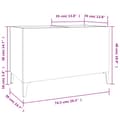 Miniatyrbillede 9 af 9: vidaXL vinylskab 74,5x38x48 cm konstrueret træ hvid -  Medieopbevaring