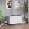 Miniatyrbillede 1 af 9: vidaXL vinylskab 74,5x38x48 cm konstrueret træ hvid -  Medieopbevaring