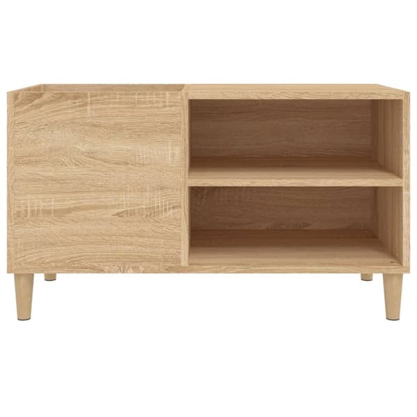 vidaXL LP-levyjen säilytyskaappi Sonoma-tammi 84,5x38x48 cm puu - Medialaitekaapit & -telineet
