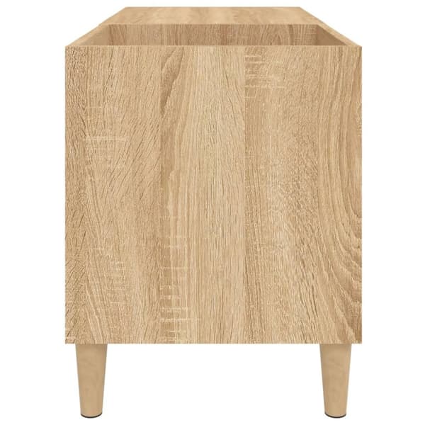 vidaXL LP-levyjen säilytyskaappi Sonoma-tammi 84,5x38x48 cm puu - Medialaitekaapit & -telineet
