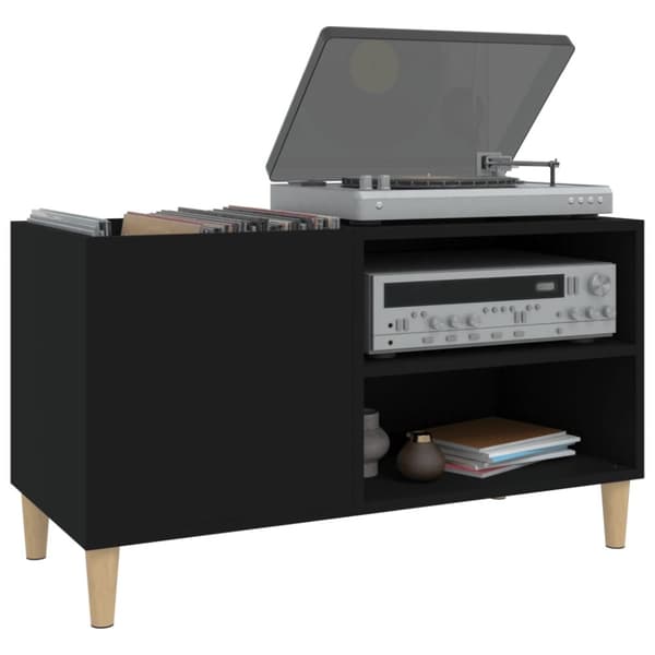 vidaXL Stereobänk svart 84,5x38x48 cm konstruerat trä -  Medieförvaring