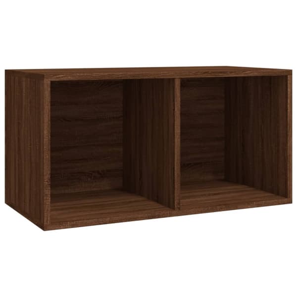 vidaXL Vinylhylla brun ek 71x34x36 cm konstruerat trä - Medieförvaring