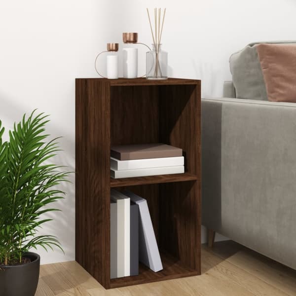 vidaXL Vinylhylla brun ek 71x34x36 cm konstruerat trä - Medieförvaring