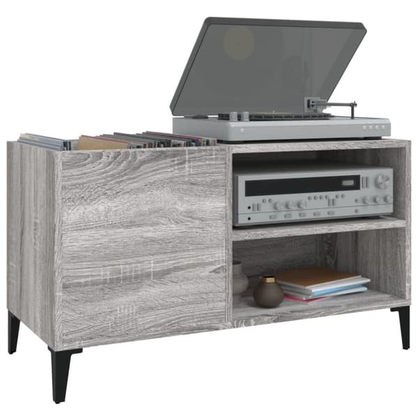 vidaXL Stereobänk grå sonoma 84,5x38x48 cm konstruerat trä -  Medieförvaring
