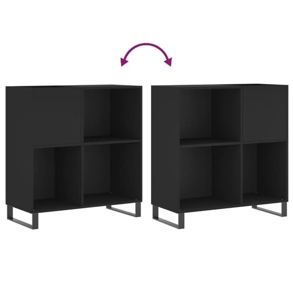 vidaXL Stereobänk svart 84x38x89 cm konstruerat trä - Medieförvaring