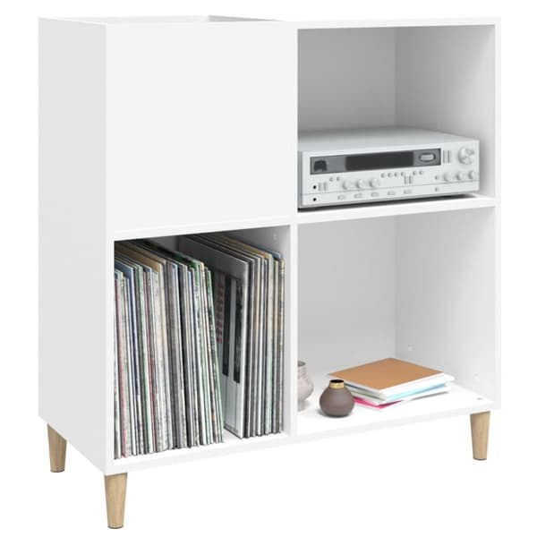 vidaXL Stereobänk vit 84,5x38x89 cm konstruerat trä -  Medieförvaring