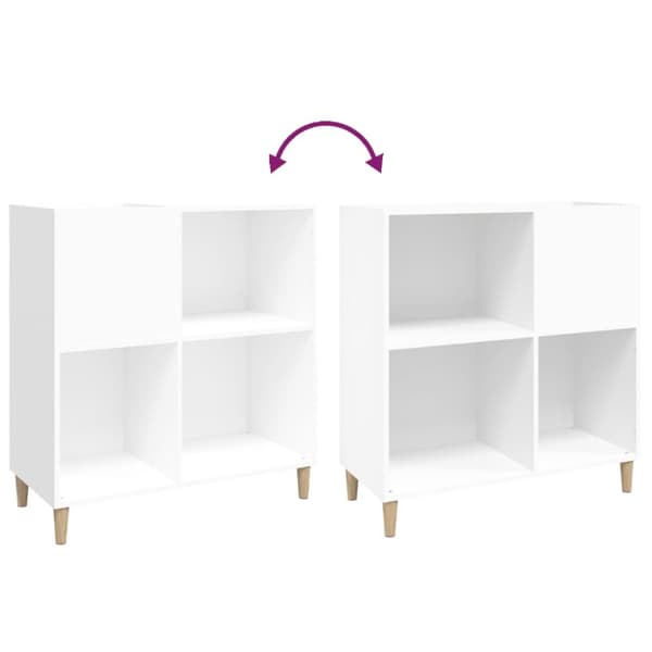 vidaXL Stereobänk vit 84,5x38x89 cm konstruerat trä -  Medieförvaring