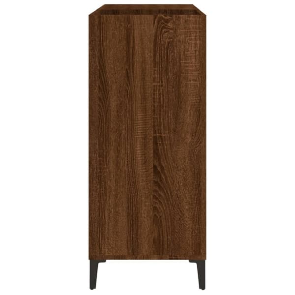 vidaXL Stereobänk brun ek 84,5x38x89 cm konstruerat trä - Medieförvaring