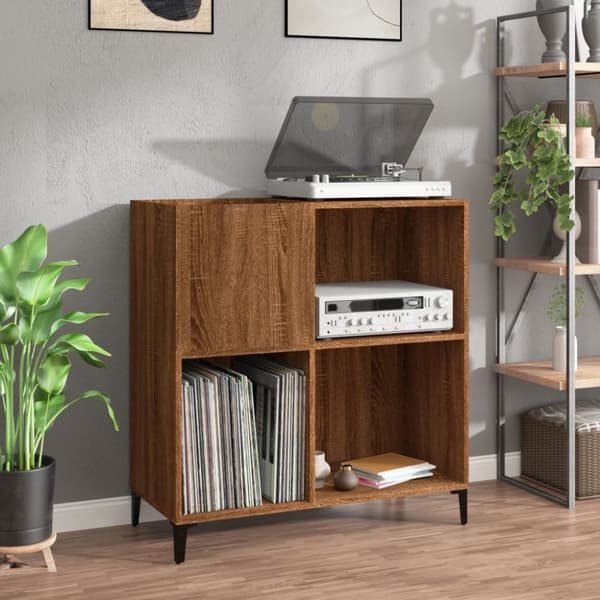 vidaXL Stereobänk brun ek 84,5x38x89 cm konstruerat trä -  Medieförvaring