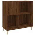 Pikkukuva 3 / 11: vidaXL LP-levyjen säilytyskaappi ruskea tammi 84,5x38x89 cm puu -  Medialaitekaapit & -telineet