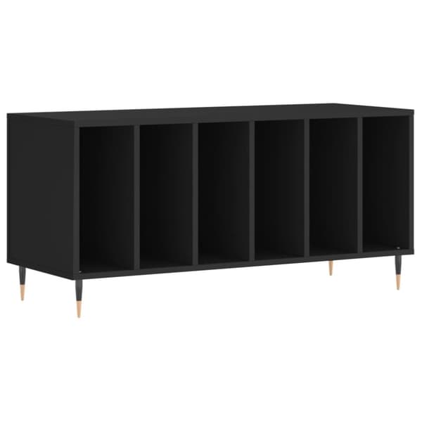 vidaXL vinylskab 100x38x48 cm konstrueret træ sort - Medieopbevaring