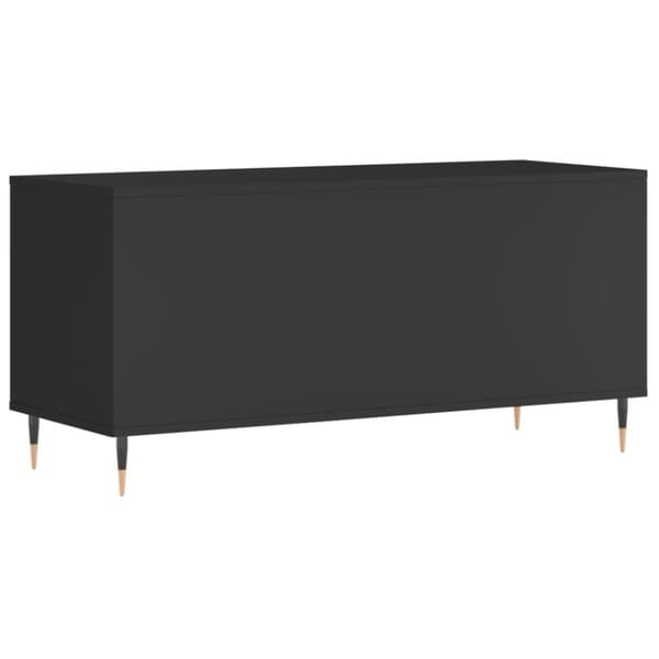 vidaXL vinylskab 100x38x48 cm konstrueret træ sort - Medieopbevaring