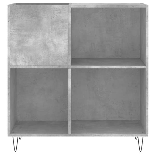 vidaXL vinylskab 84,5x38x89 cm konstrueret træ betongrå - Medieopbevaring