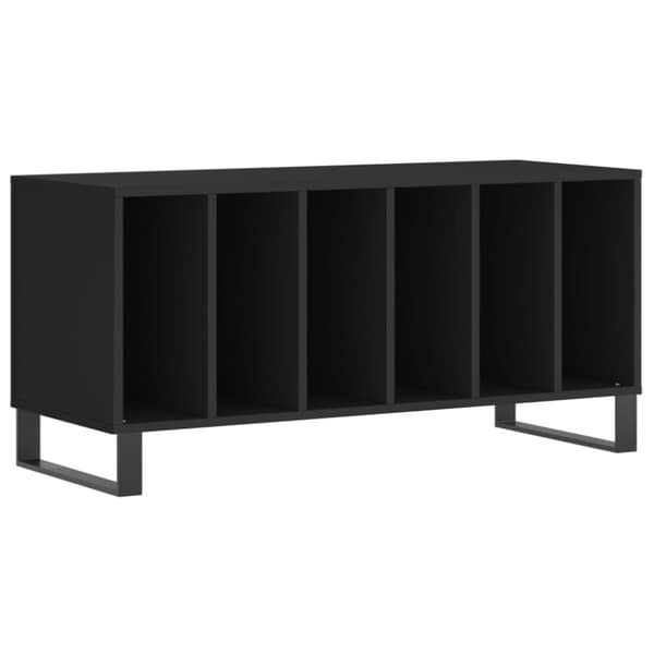 vidaXL vinylskab 100x38x48 cm konstrueret træ sort - Medieopbevaring