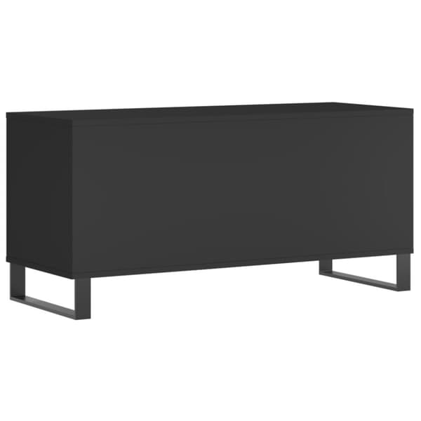 vidaXL vinylskab 100x38x48 cm konstrueret træ sort - Medieopbevaring