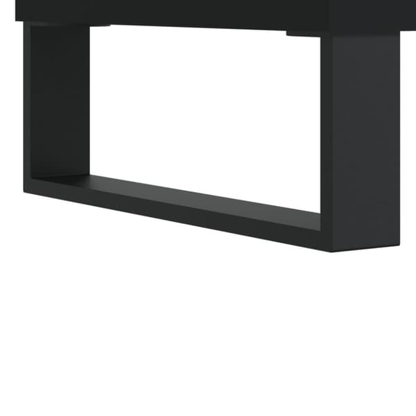 vidaXL vinylskab 100x38x48 cm konstrueret træ sort - Medieopbevaring