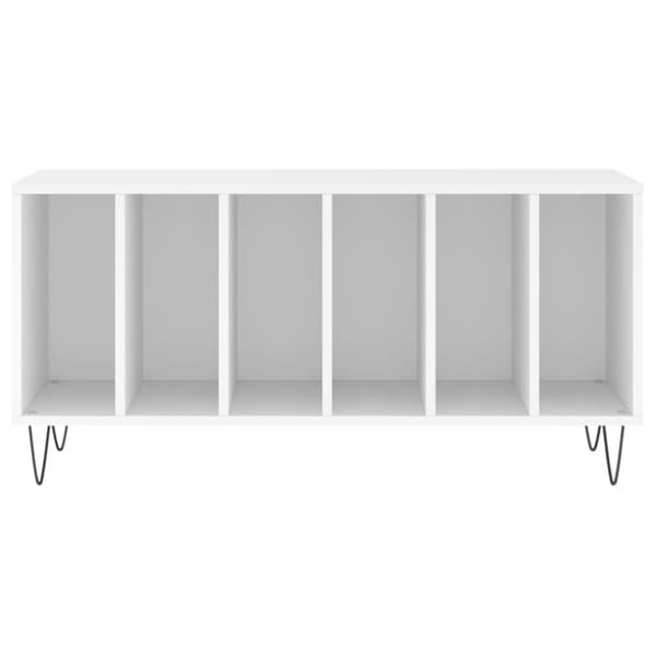 vidaXL vinylskab 100x38x48 cm konstrueret træ hvid -  Medieopbevaring