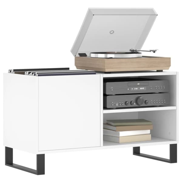 vidaXL Stereobänk vit 85x38x48 cm konstruerat trä -  Medieförvaring