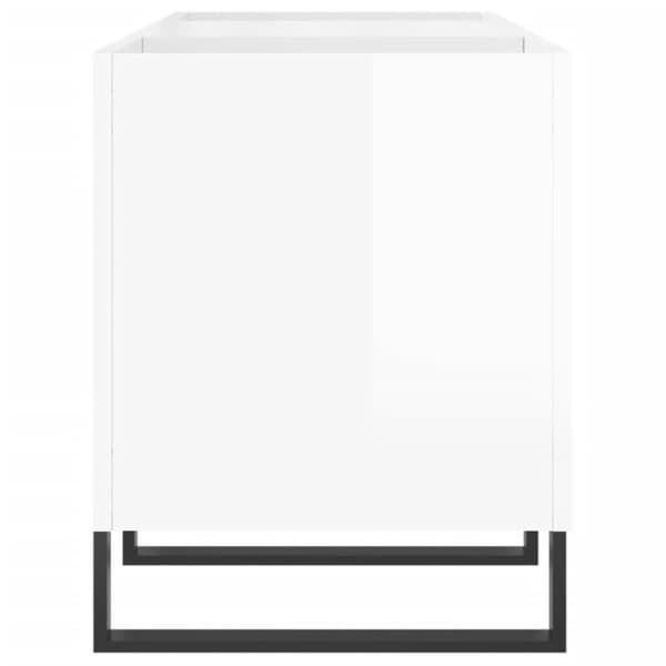 vidaXL Stereobänk vit högglans 121x38x48 cm konstruerat trä -  Medieförvaring