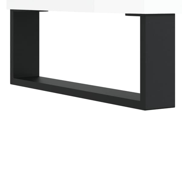 vidaXL Stereobänk vit högglans 121x38x48 cm konstruerat trä -  Medieförvaring