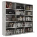 Miniatyrbillede 4 af 8: vidaXL cd-reol 102x23x89,5 cm konstrueret træ betongrå -  Medieopbevaring