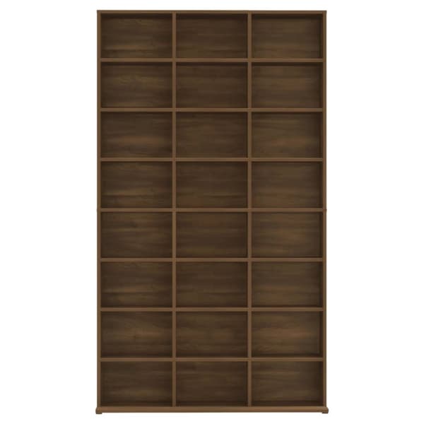 vidaXL reol 102x23x177,5 cm konstrueret træ brun egetræsfarve -  Medieopbevaring