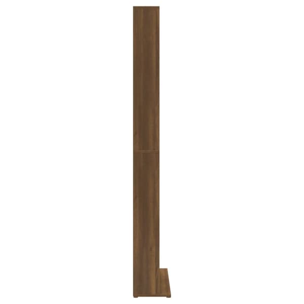 vidaXL reol 102x23x177,5 cm konstrueret træ brun egetræsfarve -  Medieopbevaring