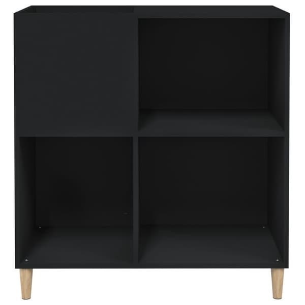 vidaXL vinylskab 84,5x38x89 cm konstrueret træ sort - Medieopbevaring