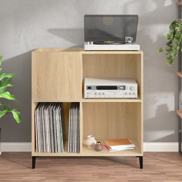 vidaXL Stereobänk sonoma-ek 84,5x38x89 cm konstruerat trä -  Medieförvaring