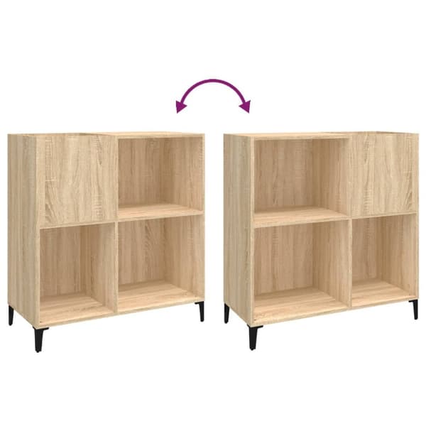 vidaXL Stereobänk sonoma-ek 84,5x38x89 cm konstruerat trä -  Medieförvaring