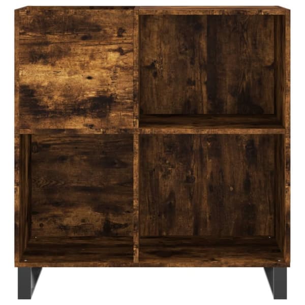 vidaXL vinylskab 84,5x38x89 cm konstrueret træ røget egetræsfarve - Medieopbevaring